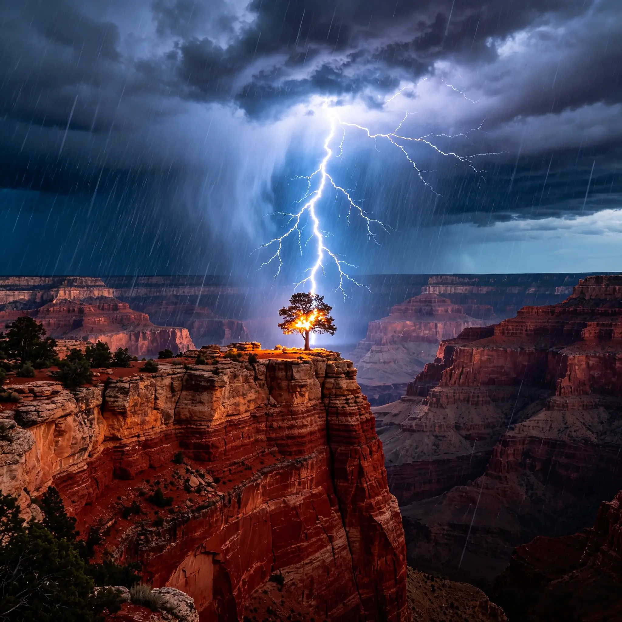 grand canyon lightning