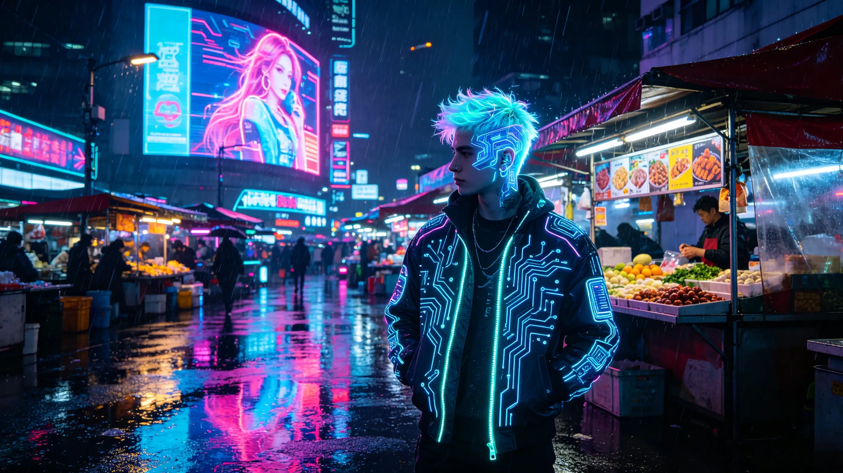 cyberpunk market